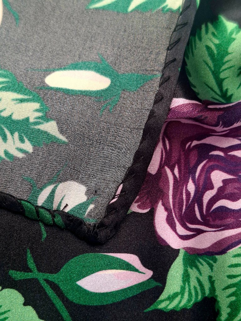Lindsey Thornburg Gothic Rose Silk Neckerchief Scarf — image 5 of 7